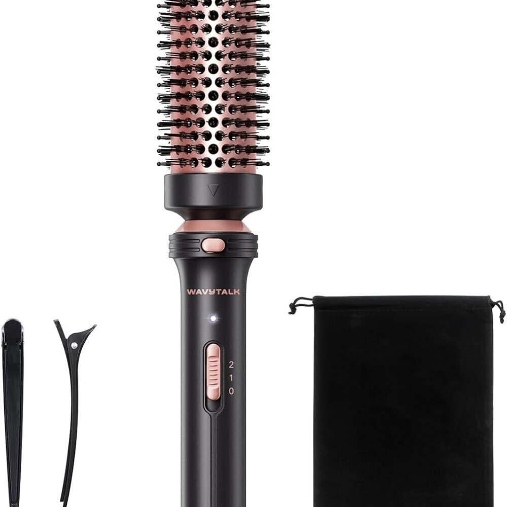 Heated Round Brush Ceramic 1.5 inch with Detachable Head Travel Dual Voltage